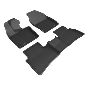 Toyota Prius PHEV Floor Mat Set - Front + Rear - 3D MAXpider - Kagu - Black - `23-`26 Toyota Prius PHEV Floor Mat Set - Front + Rear - 3D MAXpider - Kagu - Black - `23-`26